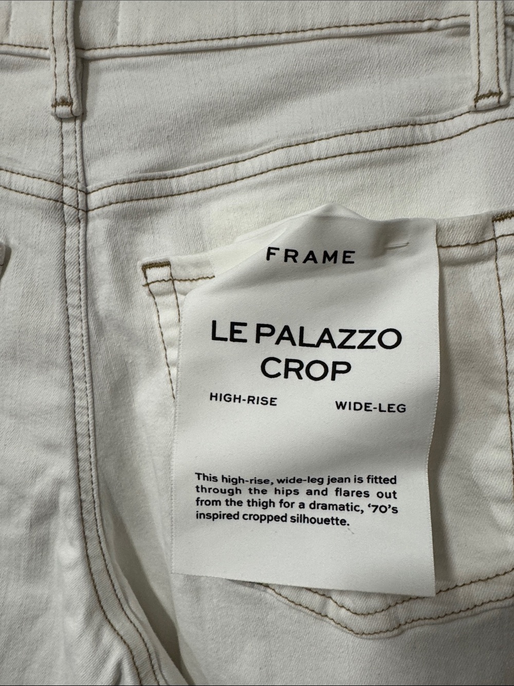 FRAME size 26 Le Palazzo Crop Raw Fray Jeans - Picture 8 of 10